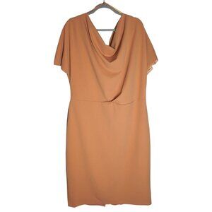 Alexia Admor Olivia Off-Shoulder Midi Dress Womens Plus Size 2X Stretch